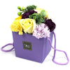 Soap Flower Bouquet - Purple Flower Garden - bathroom, purple flower garden, purple soap flowers bouquet, soap flower, soap flower bouqet - MOXVIO