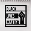 Black Lives Matter Metal Wall Quotes, 45x45cm, BLM Fist Wall Art - black lives matter wall decor, black lives matter wall hanging, BLM, BLM Fist wall art, BLM wall art, metal black lives matter decor, metal wall quotes, office wall decor, quotes wall art, quotes wall decor - MOXVIO