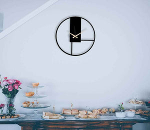 Boreas Minimalist Wall Clock, 49cm, Unique Modern Design - large wall clock, metal wall clock, minimalist wall clock, modern wall clock, silent wall clock, unique wall clock, wall clock - MOXVIO
