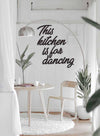 Kitchen Quotes Metal Wall Art, This Kitchen is for Dancing - inspirational wall art, kitchen decor, kitchen wall art, kitchen wall decor, metal wall decor, quotes wall art, quotes wall decor, this kitchen is for dancing, wall decor - MOXVIO