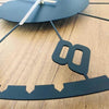 Italic Numbers Metal Wall Clock, 45cm, Modern Farmhouse Design - clock for patio, designer wall clock, farmhouse wall clock, italic numbers wall clock, italic numerals wall clock, large wall clock, metal wall clock, modern wall clock - MOXVIO