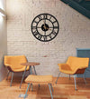 Large Modern Wall Clock (45cm), Roman Numerals - farmhouse wall clock, industrial wall clock, large wall clock, metal wall clock, modern wall clock, roman numeral wall clock, vintage wall clock, wall clock - MOXVIO