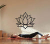 Lotus Flower Wall Art (70cm x 60 cm), Zen Style Yoga Wall Décor - boho wall art, living room decor, lotus wall decor, metal wall decor, wall decor, yoga art, yoga decor, yoga sign, yoga symbol, yoga wall art, zen wall hanging - MOXVIO
