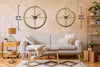 Minimalist Gold Wall Clock, 50cm-70cm, Unique Modern Design - clock for patio, gold wall clock, large metal wall clock, metal wall clock, minimalist wall clock, modern oversized wall clock, modern wall clock - MOXVIO