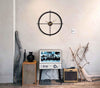 Minimalist Wall Clock, 50cm-70cm, Numberless Metal Clock - black metal wall clock, clock for patio, large wall clock, metal wall clock, modern oversized wall clock, numberless clock, silent wall clock, unique wall clock - MOXVIO
