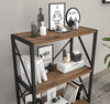 Arbor Metal & Wooden 3 Tier Standing Bookcase, Modern Bookshelf