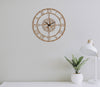 Circinus Wooden Compass Wall Clock, 45cm-60cm, 3D Silent Non-Ticking Wall Clock