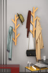 Arbor  Wall Mounted Coat Rack - Tree Coat Rack, Wooden Coat and Hat Hanger Hooks for Hallway