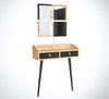 Monarda Dressing Table with Mirror, Console Table with Drawers