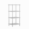 Clematis Metal & Wooden 4 Tier Standing Bookcase, Modern Bookshelf