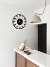 Corsiva Italic Numbers Metal Wall Clock, 45-60cm, Modern Farmhouse Wall Clock