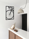 Bicycle Metal Wall Art, Black Vintage Bike, 70cm x 45cm
