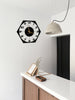 Sexagon Metal Hexagonal Wall Clock, 39x45cm, Modern Unique Design
