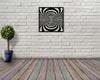 Swirl Optical illusion wall art, 45cm x 45cm, Metal illusion wall décor