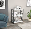 Arbor Metal & Wooden 3 Tier Standing Bookcase, Modern Bookshelf