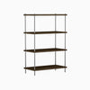 Clematis Metal & Wooden 4 Tier Standing Bookcase, Modern Bookshelf