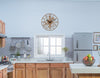 Kitchen Large Wooden Wall Clock, 45 cm - 3D Silent Non-Ticking Wall Clock